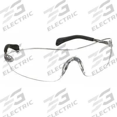 MCR SAFETY Safety Glasses: Clear Lens, Frameless, Scratch-Resistant, Silver Frame - Padded Comfort-Fit Safety Glasses