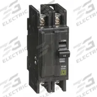 SQUARE D Miniature Circuit Breaker: 15 A, 120/240V AC, Single Phase, 10kA at 120/240V AC, 2 Poles (MPN QOU215). Key specifications — Phase: Single; Amps: 15 A; AC Voltage Rating: 120/240V AC; Max. AIR Rating: 10kA at 120/240V AC; For Use With: Heating; Brand: SQUARE D.