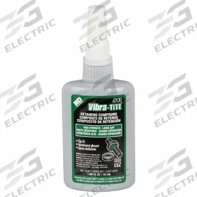 VIBRA-TITE Retaining Compound: 541, 1.7 fl oz, Bottle, Green - Loose-Fitting Parts Retaining Compounds