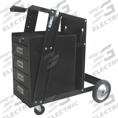 WESTWARD Welding Cart with Drawers: For 10 1/16 in Max Cylinder Dia, Caster - Universal Welder & Cylinder Rack Carts with Drawers