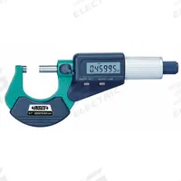 INSIZE Digital Outside Micrometer: 0 in to 1 in /0 mm to 25 mm, Inch/Metric, +/- 0.0001 in Accuracy (MPN 3109-25E). Key specifications — attr1182744: 0.00005 in/0.001 mm; attr1182751: Certificate of Inspection; attr1182776: Not Rated; attr1182741: INSIZE; attr1182743: +/- 0.0001 in; attr1182759: No.