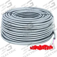 SOUTHWIRE Metal Clad Armored Cable: 12 AWG, 2 Conductors, Copper, 250 ft, Aluminum, Std, THHN (MPN 68952101). Key specifications — Brand: SOUTHWIRE.