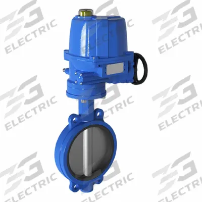 ABZ VALVES Butterfly Valve: For HVAC/Wastewater/Water Media, Ductile Iron, 120V AC - Ductile Iron General-Service Electric Butterfly Valves