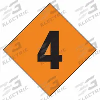 LABELMASTER Fire Division Symbol Placard: 4, 24 in, 24 in Label Wd, Magnetic Vinyl, Placard (MPN HMPG148MG). Key specifications — Brand: LABELMASTER; Message: 4.