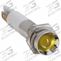 APPROVED VENDOR Protruding Panel Light: 5/16 in Panel Mounting Hole Dia, LED, Yellow, M08 (MPN 24M055). Key specifications — Brand: APPROVED VENDOR; Electrical Connection: 0.11 Male Quick Disconnect.
