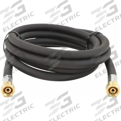 SIEVERT Gas Hose: 1/4 in Hose Inside Dia., Black, FLH x FLH, 12 ft Hose Lg - Liquid Propane Heating, Soldering, Brazing, & Gas-Cutting Hose Assemblies