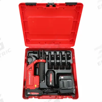 ROTHENBERGER Press Tool: 18V Li-Ion, Compact, Inline, For 1/2 in to 1 1/4 in Pipe - Rothenberger Press Fitting Tools