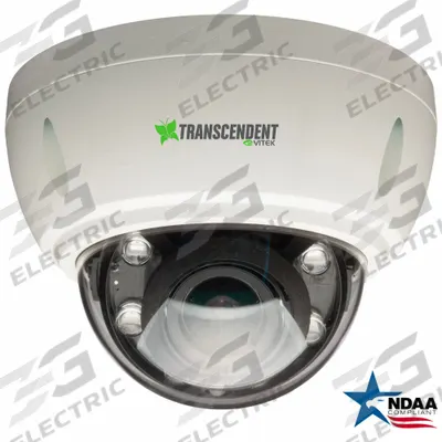 VITEK Motorized Varifocal Dome,Camera, 12VDC/24VAC, 5MP: 2.8 mm to 12 mm - Digital Video Cameras