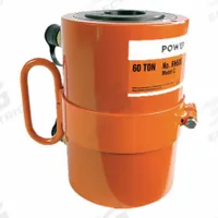POWER TEAM Hollow Hydraulic Rams: 60 ton Nominal Capacity, 5 in Nominal Stroke Lg, 2.13 in, RH (MPN RH605). Key specifications — attr1099385: 2.13 in.