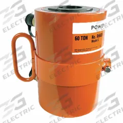 POWER TEAM Hollow Hydraulic Rams: 60 ton Nominal Capacity, 5 in Nominal Stroke Lg, 2.13 in, RH (MPN RH605). Key specifications — attr1099385: 2.13 in.