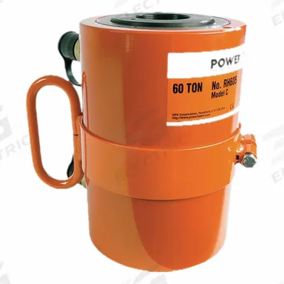 POWER TEAM Hollow Hydraulic Rams: 60 ton Nominal Capacity, 5 in Nominal Stroke Lg - Lightweight Hollow Rams