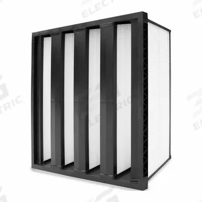 GRAINGER VBank Air Filter: 24 in x 12 in x 17 in, Synthetic, Single Header - MERV 16 V-Bank Air Filters