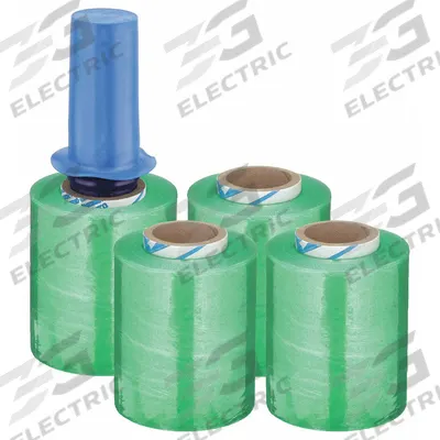 APPROVED VENDOR Stretch Wrap Film: 120 ga Gauge, 4 in Overall Wd, 700 ft Overall Lg, 1-Side - Reusable Handle Stretch Wrap