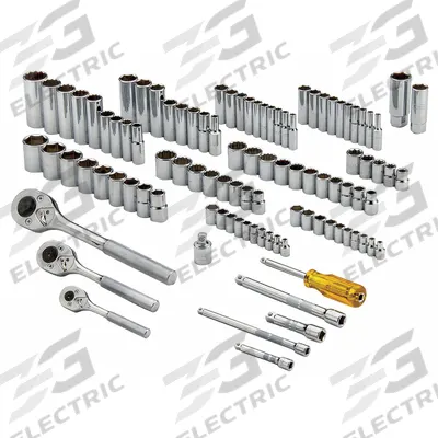 PROTO Socket Wrench Set: 1/4 in, 3/8 in, 1/2 in Drive, 101 Piece, 12-Point/6-Point - SAE & Metric Socket Sets with Drive Tools