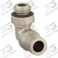 LEGRIS Push-Fit Elbow Fitting: 6 mm OD x 10 mm Pipe Size, Push-to-Connect x Metric, Brass, Silver (MPN 3699 06 60). Key specifications — Brand: LEGRIS.