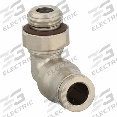 LEGRIS Push-Fit Elbow Fitting: 6 mm OD x 10 mm Pipe Size, Push-to-Connect x Metric - Nickel-Plated Brass Tube Fittings