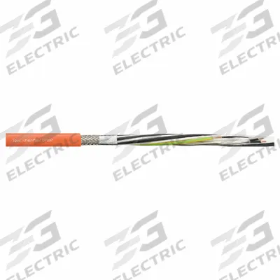 CHAINFLEX Servo Motor Cable: (4) 16 AWG (1.5)/Shielded Twisted Pr 16 AWG (1.5), Orange - Servo Motor Power Cables