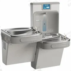 ELKAY Drinking Fountain with Bottle Filler: On-Wall, 8 gph @ 50°F, Gray, 39 1/16 in Ht (MPN LZSTL8WSLK). Key specifications — Brand: ELKAY; Chilling Capacity: 8 gph @ 50°F; Housing Color: Gray.