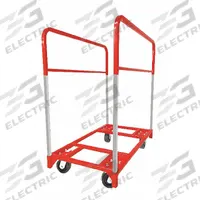 APPROVED VENDOR Table Cart: 1,600 lb, 48 in L x 24 in W x 52 in H, For 21 1/4 in Max Chair Wd, Red (MPN 4ADC7). Key specifications — Frame Color: Red; Brand: APPROVED VENDOR; Caster/Wheel Configuration: (2) Rigid.