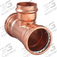 VIEGA PROPRESS Crimp Tee Fitting: Tee, 4 in CTS x 4 in CTS x 2 1/2 in CTS size, Dimple Center Stop (MPN 20718). Key specifications — Brand: VIEGA PROPRESS; Broad - Material for Bullet: Copper Or Bronze; Fitting Size: 4 in CTS x 4 in CTS x 2-1/2 in CTS; Brand - Broad: VIEGA.