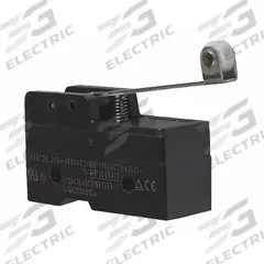 OMRON Snap Action Switch: Hinge Roller Lever Actuator, 1NO/1NC, Solder (MPN Z-15GW2). Key specifications — AC Contact Rating: 15 A @ 250 V; Electrical Connection: Solder; Series: Z; Brand: OMRON.