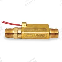 GEMS SENSORS Liquid Flow Switch: Piston, Brass, 3/8 in NPT, 3/8 in Connection Size, NPT, SPST, Fixed (MPN FS-380, 168435). Key specifications — Brand: GEMS SENSORS; Set Point Type: Fixed; Switch Position: Normally Open; Contact Rating (DC): 20 V.