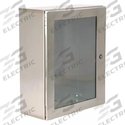 WIEGMANN Enclosure: 304 Stainless Steel, 24 in x 24 in x 12 in, NEMA 12/13/3R/4/4X - Stainless Steel Enclosures