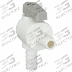 PARKER Manual Two-Way Ball Valve: 3/8 in, Polypropylene, Straight, Barb x Barb, One-Piece, Lever (MPN PBPP6VEU6). Key specifications — Brand: PARKER; Handle: Lever.