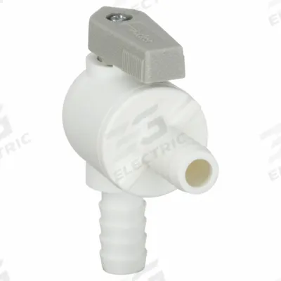 Parker Manual Two-Way Ball Valve: 3/8 in, Polypropylene, Straight, Barb x Barb - Polypropylene Ball Valves