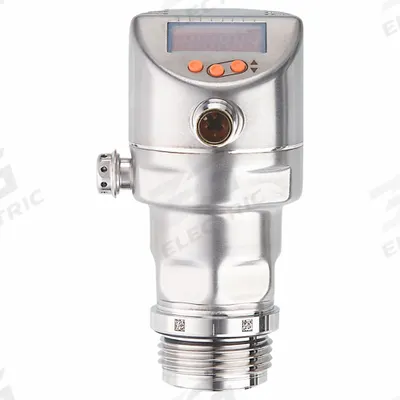 IFM Indicating Pressure Transmitter: 1 in BSPP, -1 bar to 10 bar, 100 mA DC/2 VDC - Sanitary Digital Pressure Transmitters with 4-Pin M12 Connector
