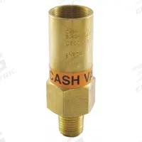 CASH VALVE Safety Relief Valve: Brass, PTFE, 1/4 in x 1/4 in, MNPT x MNPT, 30 psi to 614 psi (MPN C600MABT-01K 236-350). Key specifications — Brand: CASH VALVE.