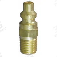 HANSEN Quick Coupler Plug: NPTF, 1/4" (MPN 03A). Key specifications — Manufacturer Part Number: 03A; Hose Connection Gender: Male; Hose Connection Size: 1/4 in; Hose Connection Type: NPTF; Locking Type: Sleeve; Brand: HANSEN; Color Code: Green.