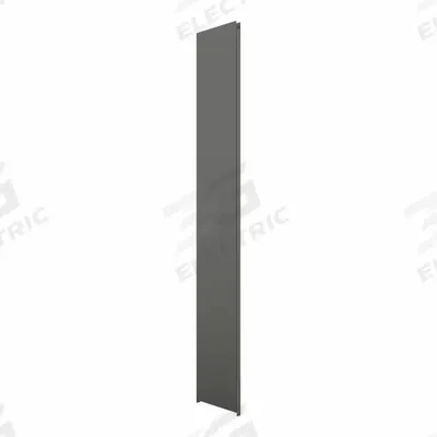 HADRIAN Pilaster: Stainless Steel, Powder-Coated, Slate, 82 in Ht, 10 in Wd - Pilasters for Bathroom Partitions