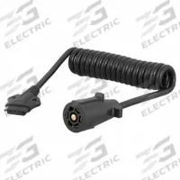 CURT Automotive Electrical Adapter: 7-Way Blade, 5-Way Flat, Plastic, 5 ft Overall Lg, 1 3/4 in Ht (MPN 57281)