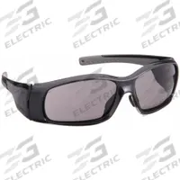 CONDOR Safety Glasses: Gray Lens, Full-Frame, Anti-Fog/Scratch-Resistant, Metal Detectable (MPN 52WR02). Key specifications — Brand: CONDOR; Frame Color: Black; Lens Color: Gray; Lens Properties: Anti-Fog / Scratch-Resistant.