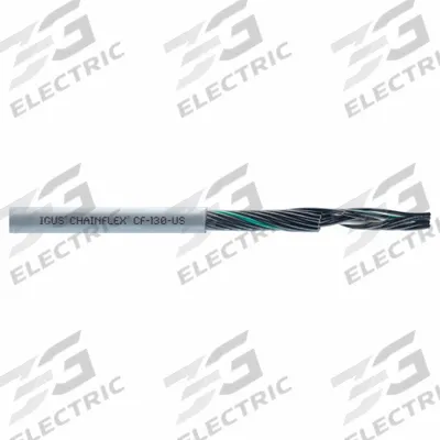CHAINFLEX Control Cable: 10 AWG Conductor Size, 5 Conductors, PVC, Order by the Foot - Continuous Flexing Exposed Run Tray Cables
