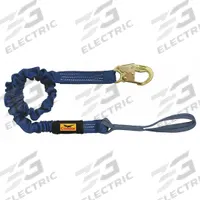 CONDOR Shock-Absorbing Lanyard: Tubular Webbing, Steel Snap Hook, Polyester Web Loop, 1 Legs, Adj Lg (MPN 45J283). Key specifications — Brand: CONDOR; Color: Blue; Visual Load Indicator: Yes; Shock-Absorbing Lanyard Material: Polyester.