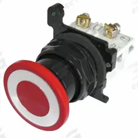 EATON Mushroom Head Push Button: Non-Illuminated, Mushroom Head Profile, Metallic, 30 mm, 2NC (MPN E34GEBC2-3X). Key specifications — Brand: EATON; Action: Momentary/Maintained/Momentary; Series: E34; Push Button Material Type: Metallic.