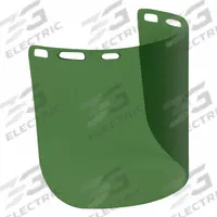 PIP Face Shield Visor: 15 in Overall Wd, 8 in Overall Ht, 0.08 mm Overall Thick, Green, Anti-Fog (MPN 251-01-7311). Key specifications — Material: Polycarbonate; Brand: PIP.