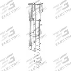TRI-ARC Fixed Ladder with Safety Cage: 18 ft Overall Ht, 18 in Overall Wd, Steel, 15 Rungs (MPN WLFC1215). Key specifications — attr1050722: TRI-ARC; attr1050760: Unassembled; attr1083696: 2.