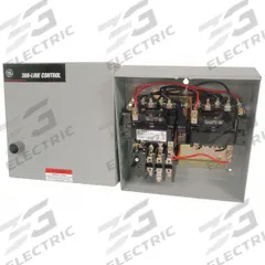 GE Magnetic Motor Starter: Reversing, 3 Poles, NEMA Size 0, 18 A, 120V AC Coil, Thermal Protection (MPN CR309B102). Key specifications — Brand: GE; Coil Voltage: 120V AC; Phase: Three; Signaling Features: Pilot Light; Thermal Units Required: 6 Melting Alloy Units (Not Included).