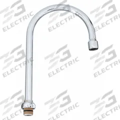 T&S BRASS Spout: Spout, Gooseneck, Swivel Spout, Brass, Chrome, 26.3 gpm Flow Rate, Laminar, Nozzle (MPN 133X). Key specifications — Includes: Nozzle; Product Type: Spout; Spout Style: Swivel; Body Material: Brass; Brand: T&S BRASS.