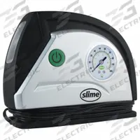 SLIME 12-Volt Tire Inflator: 100 psi Max Air Pressure, 0 psi Min Air Pressure, 12 V Volt, Plastic (MPN 40050). Key specifications — Includes: Ball and Raft Inflation Adapters; Housing Material: Plastic; Brand: SLIME.