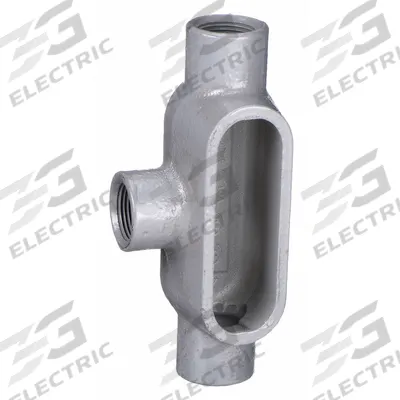 HUBBELL KILLARK Conduit Outlet Body: Iron, 1 1/4 in Trade Size, T Body, 20 cu in Body Capacity - T - Tee Type