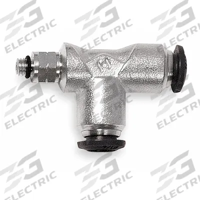 AIGNEP USA Push-Fit Tee Fitting: 5 mm OD x 5 mm OD Size, Nickel, 1 19/32 in Overall Lg - Nickel-Plated Brass Tube Fittings