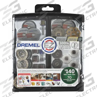 DREMEL General Purpose Attachment Set: Gen Purpose Attachment Set, 70 Pieces - Rotary Tool Bit & Attachment Sets