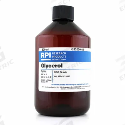 RPI Glycerol: 500 mL Volume, USP, BSE/TSE Free, Liquid - Protease Inhibitors