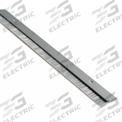 NATIONAL GUARD Door Sweep: Brush Insert, Aluminum, 84 in Lg, 1 1/4 in Wd - Door Sweeps