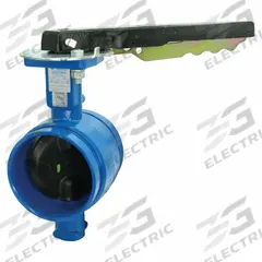 SHARPE Butterfly Valve: 4 in Pipe Size, 300 psi Max. Pressure (CWP), Clamp, 3 Bolt Holes, Lever, 10 (MPN 7005011846). Key specifications — Brand: SHARPE; Handle Type: Lever; Disc Material: Ductile Iron.