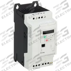 EATON Variable Frequency Drive: In Phase Single, Out Phase Three, 2 hp, 7 A Output Current - Max (MPN DC1-127D0NB-A20CE1). Key specifications — Style: Compact; Color: White; Output Phase: Three.